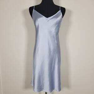 Sunday Citizen EcoSilk Silk Chemise Women's M Blue Lace Luxury Sleepwear